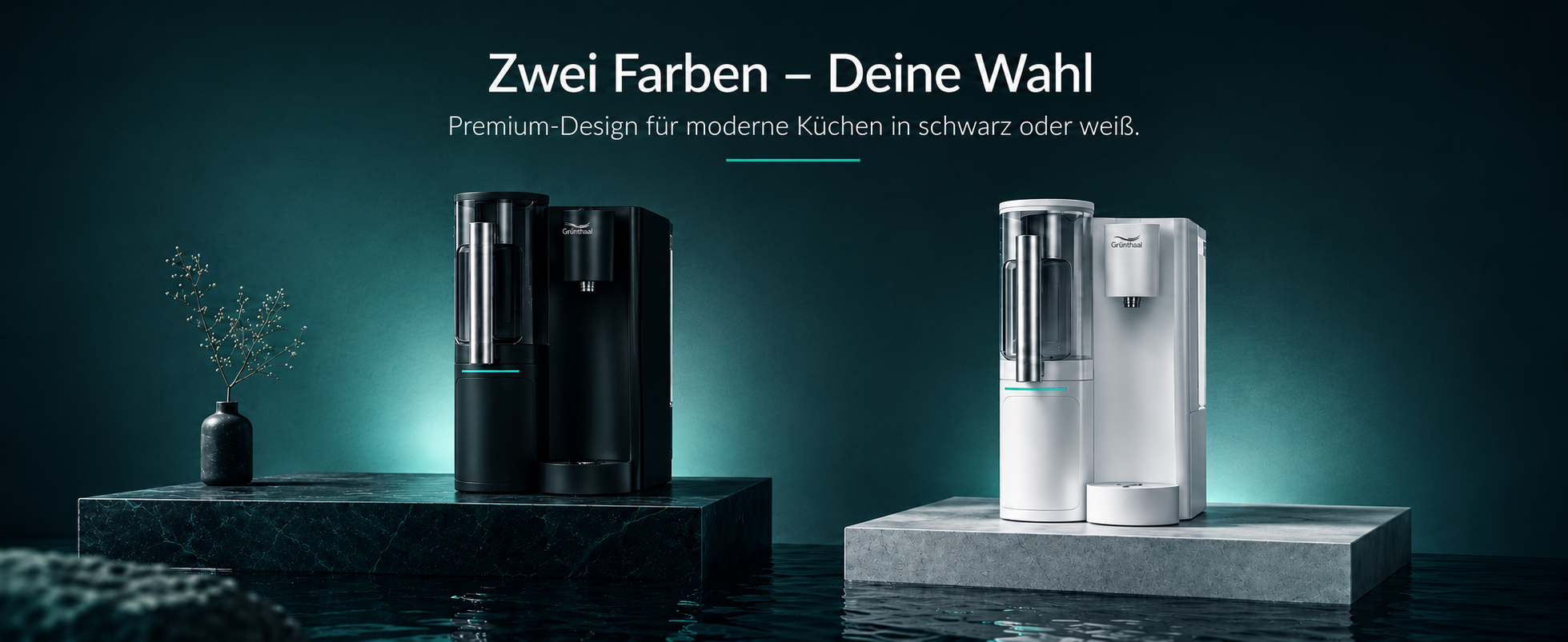 Zwei Farben – Deine Wahl: AquaLiva elan in schwarz oder weiß