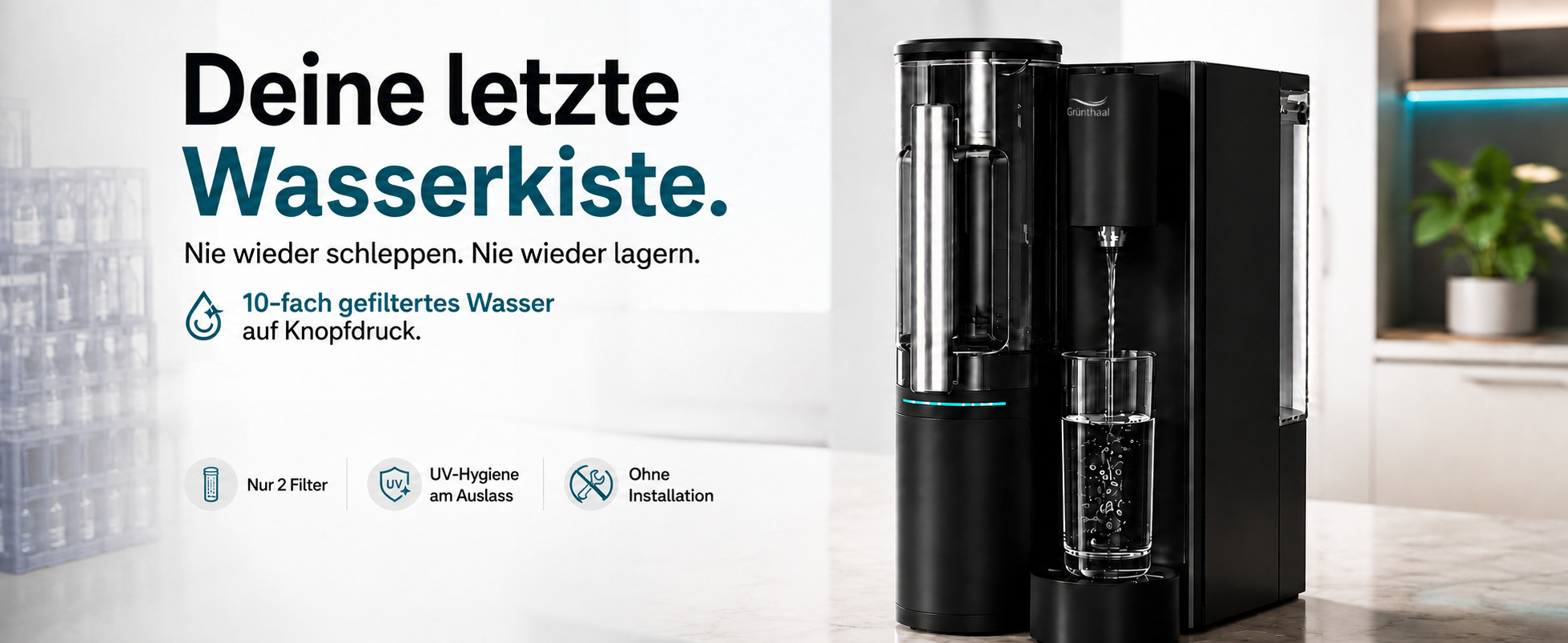 AquaLiva elan Osmoseanlage – Deine letzte Wasserkiste, nur 499 €